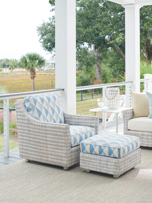 Tommy Bahama Outdoor - Seabrook Ottoman, Ivory - 3430-44-40 veiw 2