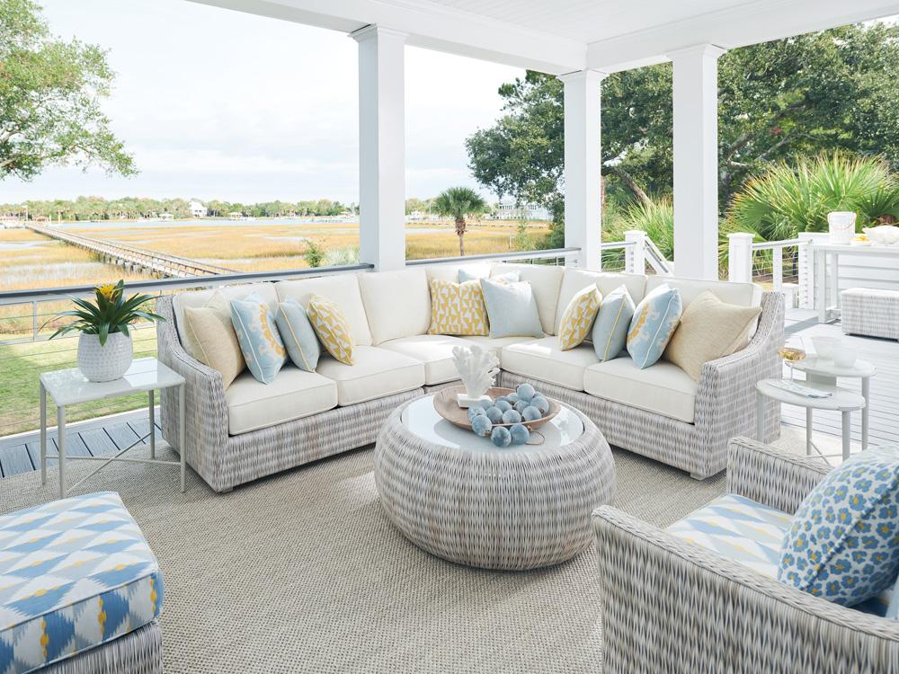 Tommy Bahama Outdoor - Seabrook Ottoman, Ivory - 3430-44-40 veiw 3