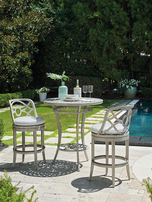 Tommy Bahama Outdoor - Silver Sands High/Low Bistro Table, Gray - 3945-873 veiw 2