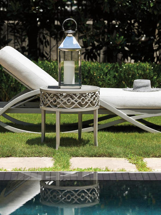 Tommy Bahama Outdoor - Silver Sands Round End Table, Gray - 3945-957 veiw 2