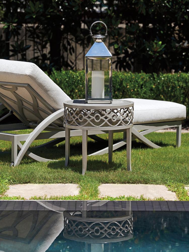 Tommy Bahama Outdoor - Silver Sands Round End Table, Gray - 3945-957 veiw 3