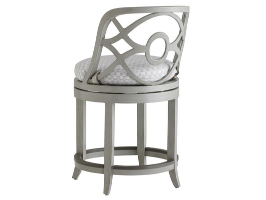 Tommy Bahama Outdoor - Silver Sands Swivel Counter Stool, Gray - 3945-17SW-40 veiw 2