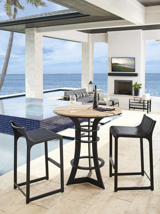 Tommy Bahama Outdoor - South Beach High/Low Bistro Table, Obsidian - 3940-873 veiw 2