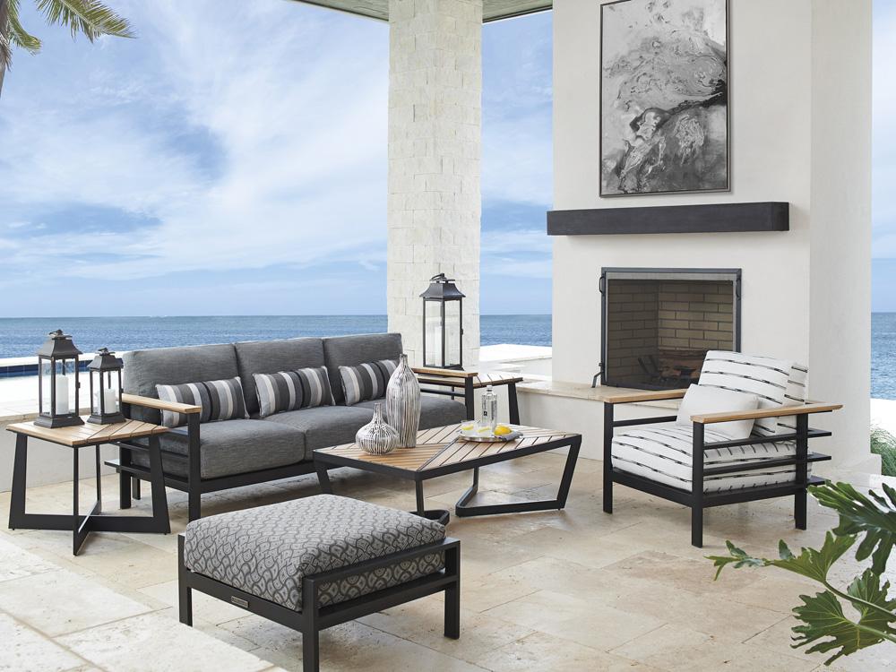 Tommy Bahama Outdoor - South Beach Square End Table, Obsidian - 3940-957 veiw 3