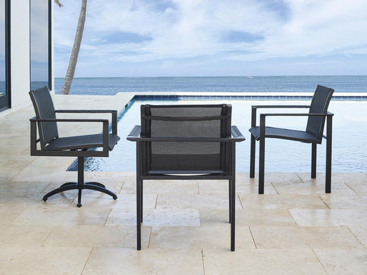 Tommy Bahama Outdoor - South Beach Swivel Rocker Dining Chair, Obsidian - 3940-13SR veiw 2