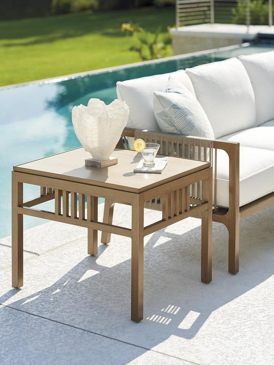 Tommy Bahama Outdoor - St Tropez Rectangular End Table, Medium Brown - 3925-955C veiw 2