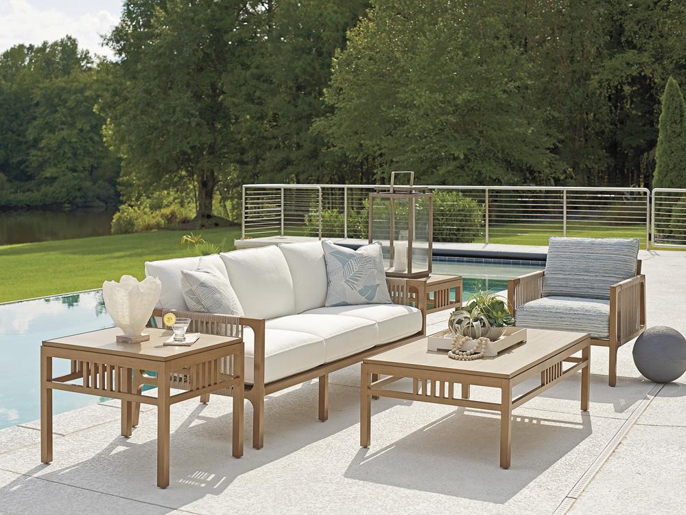 Tommy Bahama Outdoor - St Tropez Rectangular End Table, Medium Brown - 3925-955C veiw 3