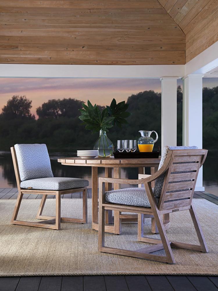 Tommy Bahama Outdoor - Stillwater Cove Dining Arm Chair, Taupe - 3450-13-40 veiw 3