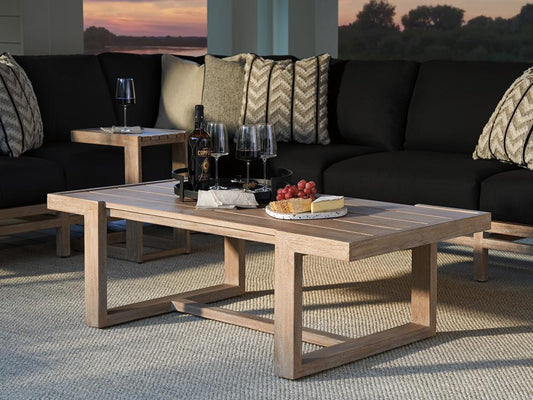 Tommy Bahama Outdoor - Stillwater Cove Rectangular Cocktail Table, Taupe - 3450-947 veiw 2