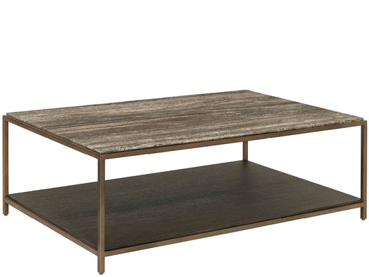Universal Furniture - Brindle Cocktail Table - Smioked Gold and Travertine - U508801 view 2