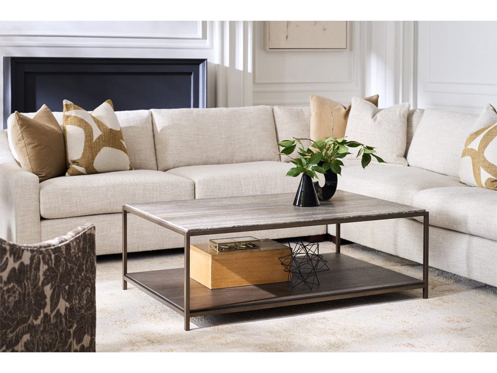 Universal Furniture - Brindle Cocktail Table - Smioked Gold and Travertine - U508801 view 5