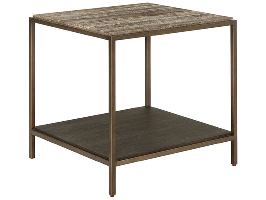 Universal Furniture - Brindle End Table - Smioked Gold and Travertine - U508802 view 2
