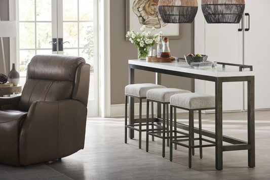 Universal Furniture - Curated Essence Console Table with Stools - 915X803 veiw 2