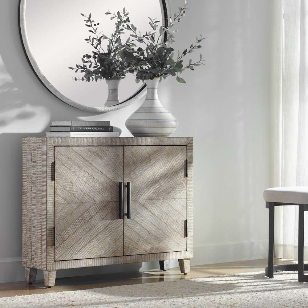 Uttermost - Adalind White Washed Accent Cabinet - 24873 veiw 4