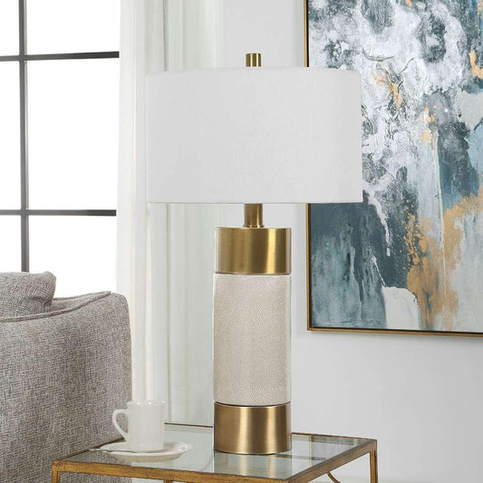 Uttermost - Adelia Ivory & Brass Table Lamp - 30124-1 veiw 2