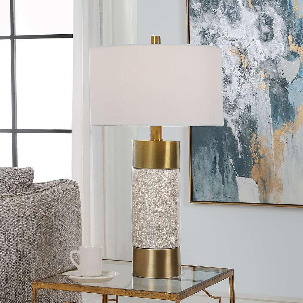 Uttermost - Adelia Ivory & Brass Table Lamp - 30124-1 veiw 4