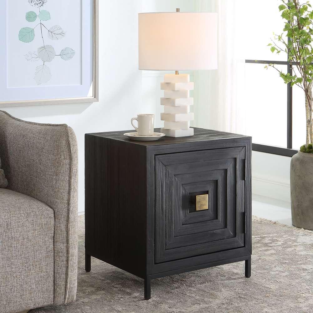 Uttermost - Aiken Geometric Cabinet / End Table - 25290 veiw 4