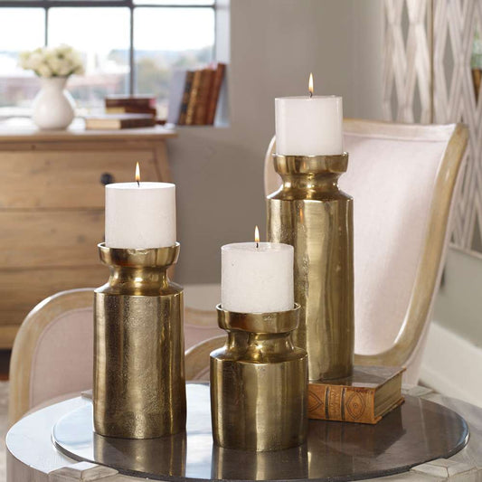 Uttermost - Amina Antique Brass Candleholders Set/3 - 18958 veiw 2