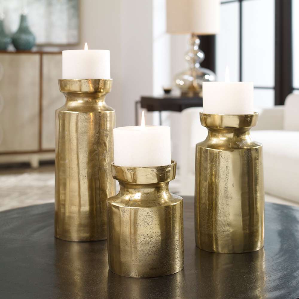 Uttermost - Amina Antique Brass Candleholders Set/3 - 18958 veiw 4