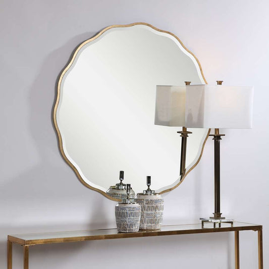 Uttermost - Aneta Gold Round Mirror - 09611 veiw 2