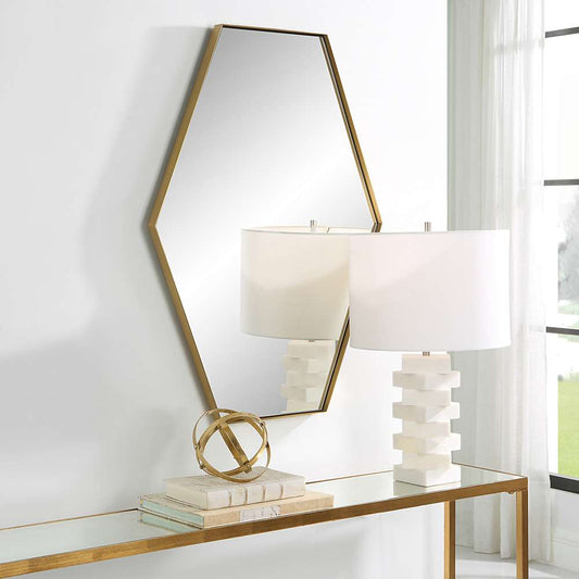 Uttermost - Ankara Brass Hexagon Mirror - 09894 veiw 2
