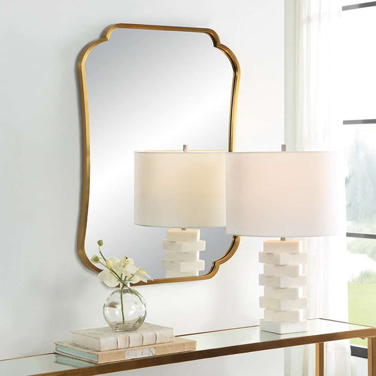 Uttermost - Athena Brushed Brass Mirror - 09904 veiw 2