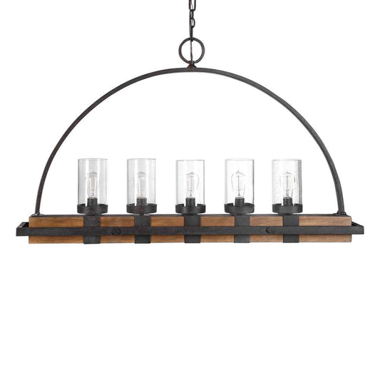 Uttermost - Atwood 5 Light Rustic Linear Chandelier - 21328 veiw 2