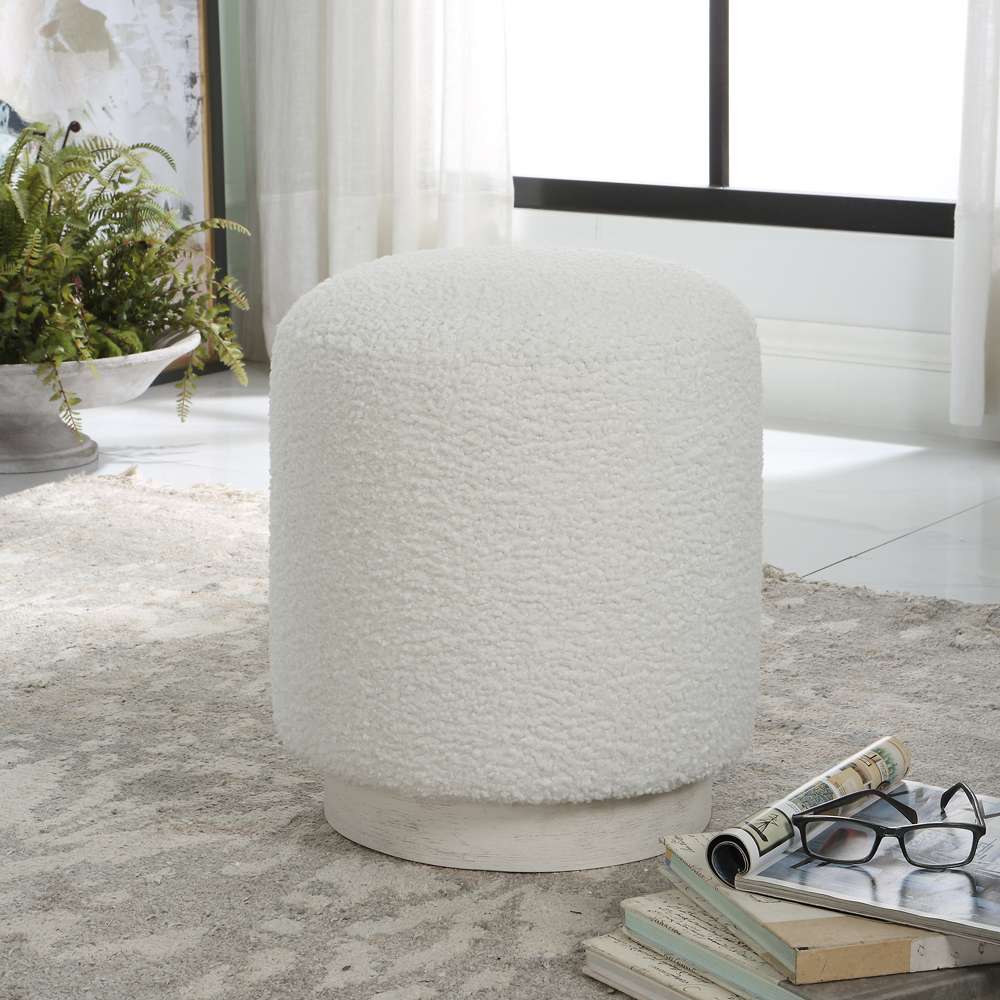 Uttermost - Avila White Ottoman - 23743 veiw 4