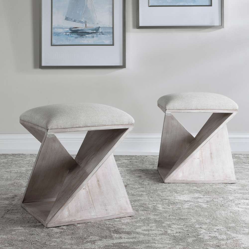 Uttermost - Benue Gray Ottoman - 23559 veiw 4