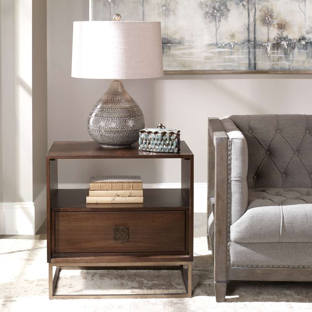 Uttermost - Bexley Walnut Side Table - 25318 veiw 4