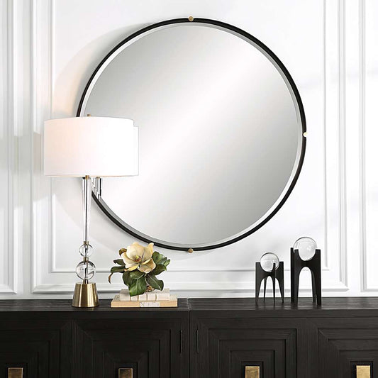 Uttermost - Bonded Round Black Mirror - 09939 veiw 2