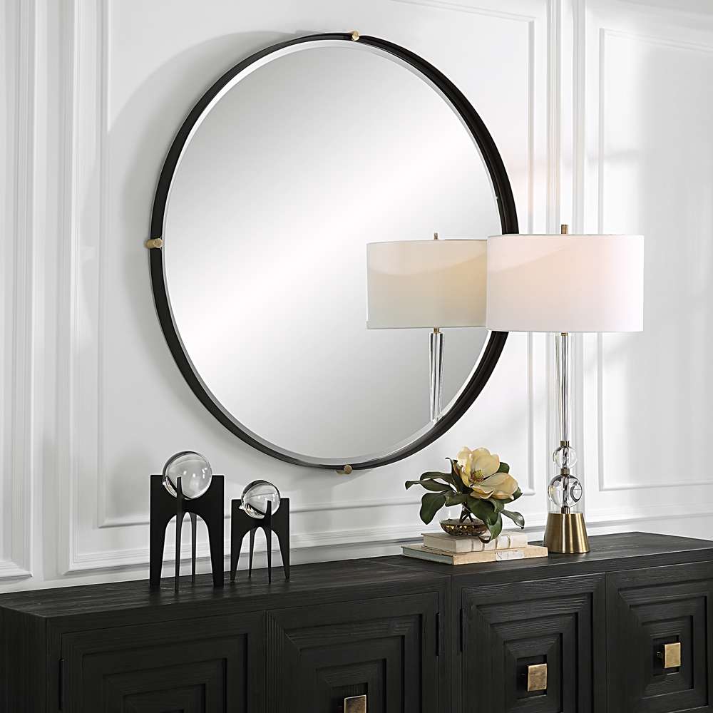 Uttermost - Bonded Round Black Mirror - 09939 veiw 4