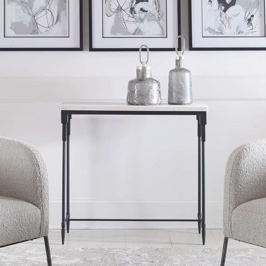 Uttermost - Bourges White Marble Console Table - 25165 veiw 2
