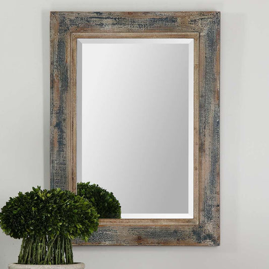 Uttermost - Bozeman Distressed Blue Mirror - 13829 veiw 2