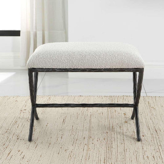 Uttermost - Brisby Gray Fabric Small Bench - 23750 veiw 2