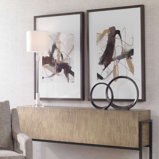 Uttermost - Burgundy Interjection Abstract Prints, Set/2 - 41440 veiw 2