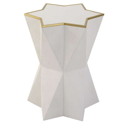 Uttermost - Capella White Accent Table - 25200 veiw 2