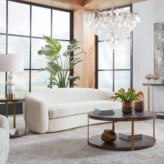 Uttermost - Capra Art Deco White Sofa - 23746 veiw 2