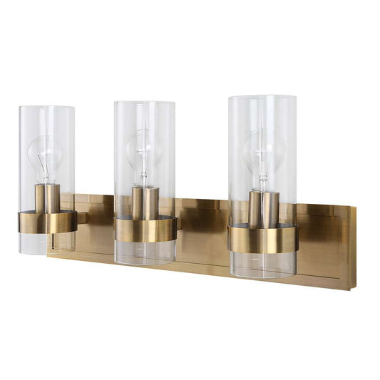 Uttermost - Cardiff Antique Brass 3 Light Vanity - 22870 veiw 3