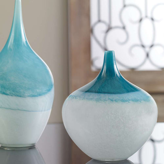 Uttermost - Carla Teal White Vases (Set of 2) - 20084 veiw 2