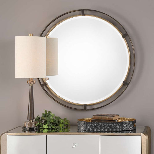 Uttermost - Carrizo Bronze Round Mirror - 09332 veiw 2