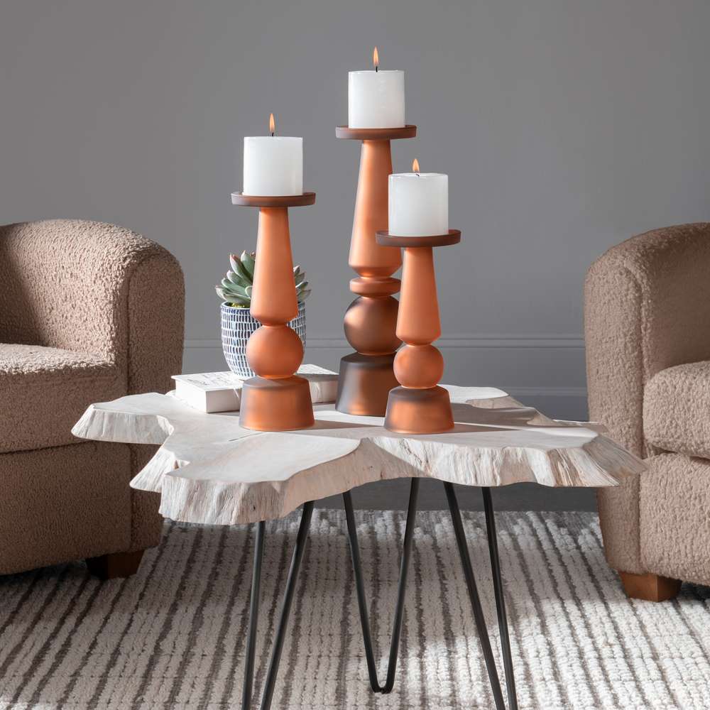 Uttermost - Cassiopeia Butter Rum Glass Candleholders (Set of 3) - 18045 veiw 3