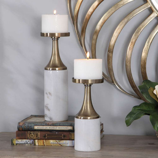 Uttermost - Castiel Marble Candleholders, Set/2 - 17546 veiw 2
