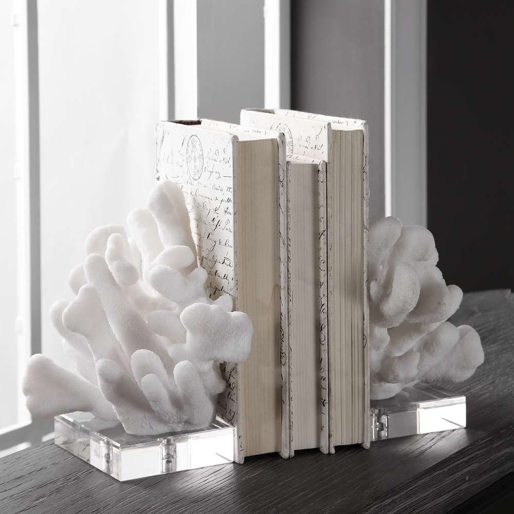 Uttermost - Charbel White Bookends, Set/2 - 17549 veiw 4