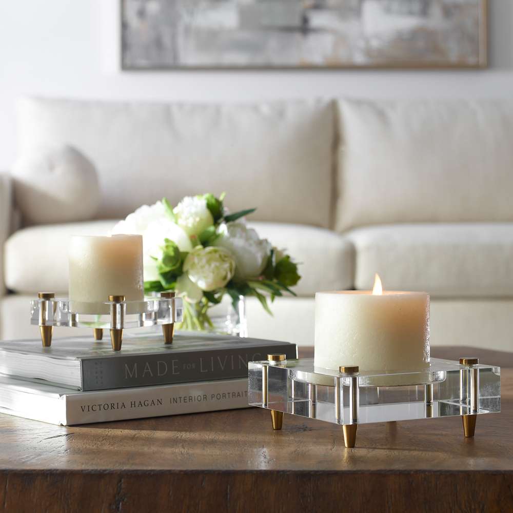Uttermost - Claire Crystal Block Candleholders (Set of 2) - 18643 veiw 4