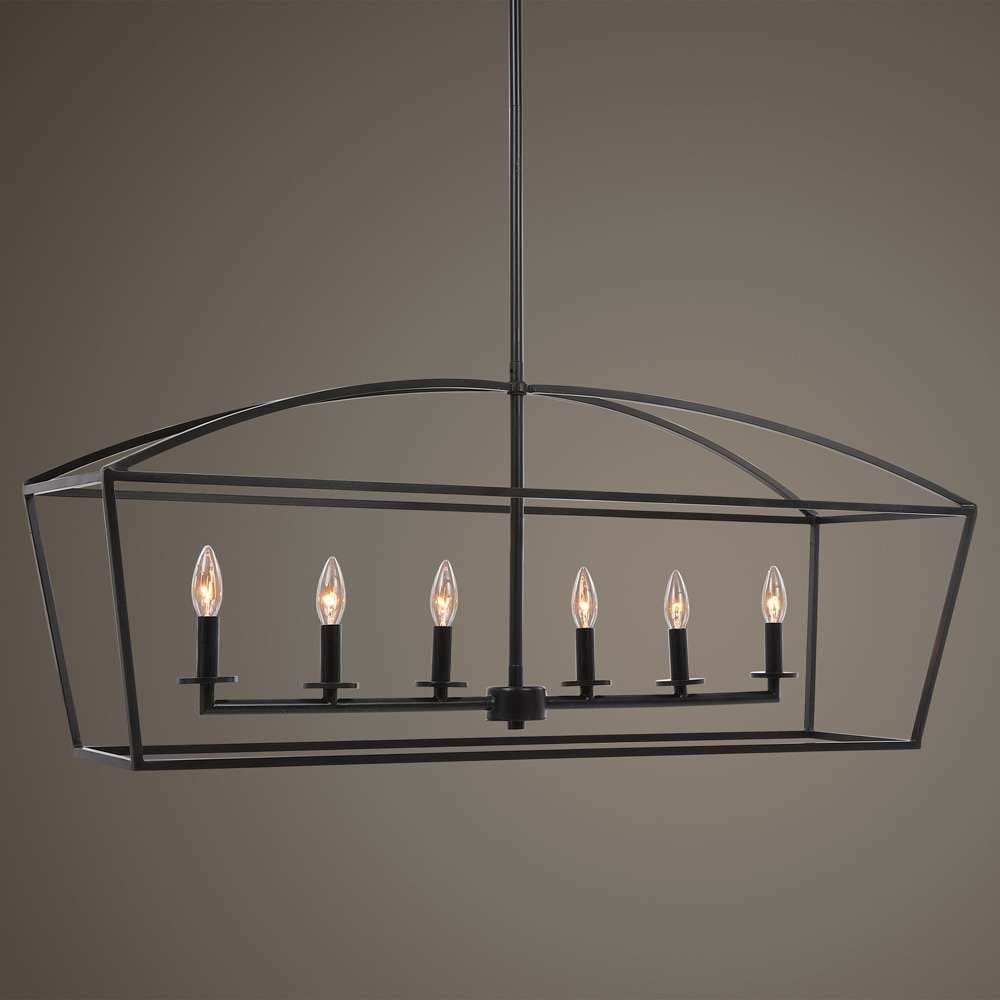 Uttermost - Clayton 6 Light Linear Chandelier - 21348 veiw 4