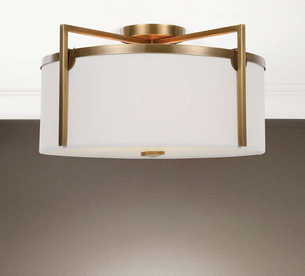 Uttermost - Colfax Brass 3 Light Semi Flush - 22283 veiw 4