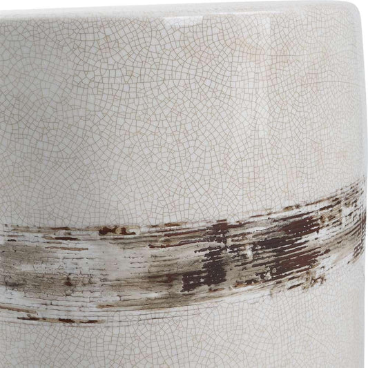 Uttermost - Comanche White Ceramic Garden Stool - 25287 veiw 2