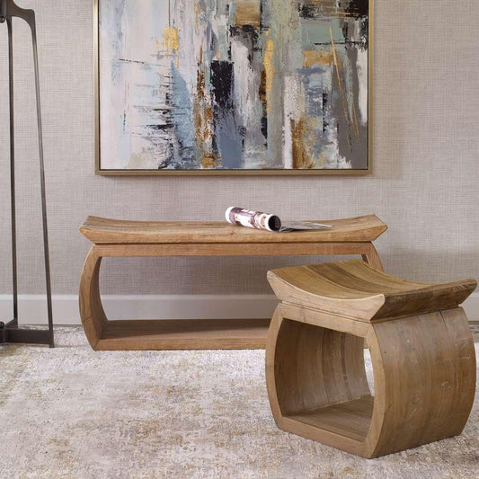 Uttermost - Connor Elm Accent Stool - 24814 veiw 2
