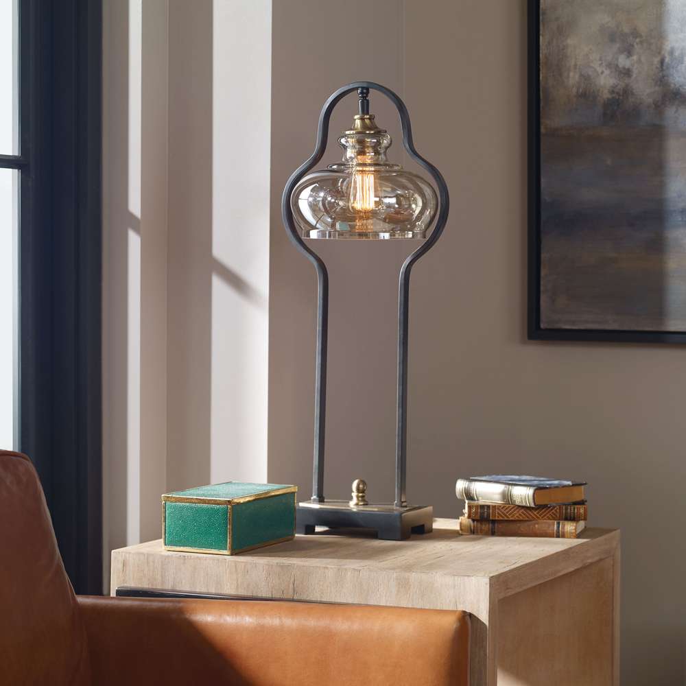 Uttermost - Cotulla Aged Black Desk Lamp - 29259-1 veiw 4